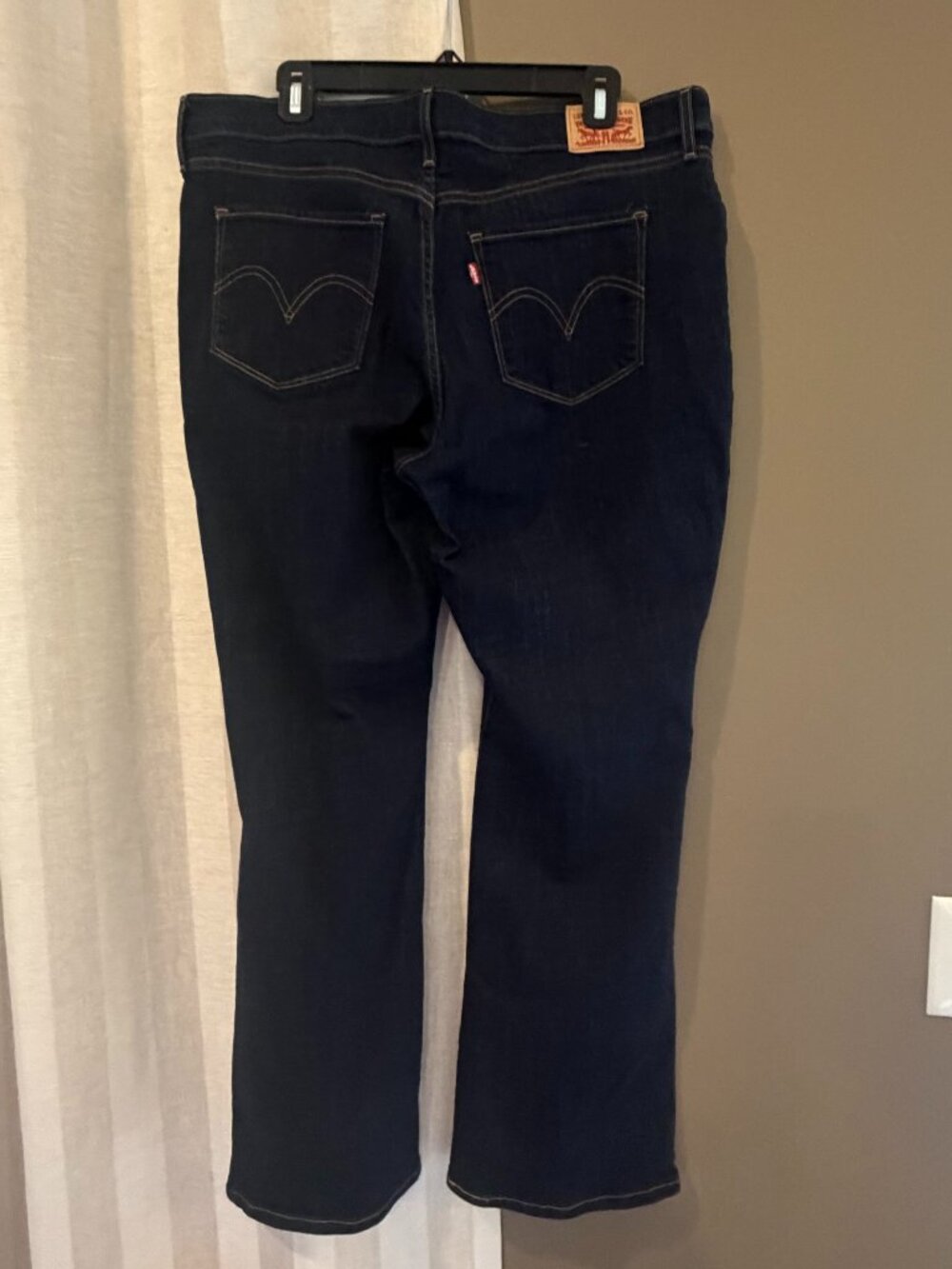 Levi's Women's Bootcut Style Stretch Dark Wash Western Cowgirl, Size 16 Short